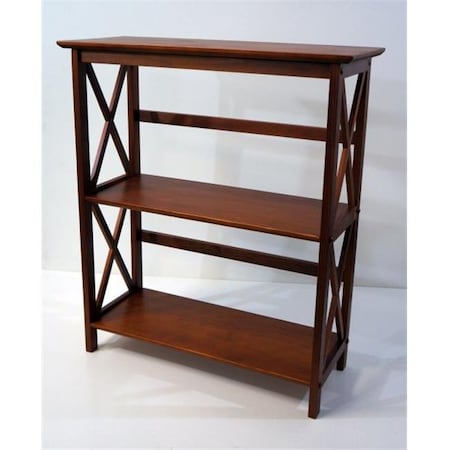 Yu Shan Co Usa Yu Shan CO USA Ltd 324-34 Montego 3 tier Bookcase Walnut 324-34